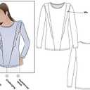 Style Arc Sewing Pattern - Keely Knit Top (Sizes 18-30)