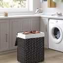 SONGMICS Laundry Hamper, 23.8 Gal. (90L) Laundry Basket, Collapsible Clothes Hamper, Removable and Washable Liner, Metal Wire Frame, for Bedroom Bathroom, Black and Gray ULCB190G01, 
SONGMICS Storage Basket 90L with Lid Foldable
Laundry Basket, Removable Fabric Bag with Handles, Black, ELIOTT Collection LCB051B01V1