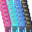 24 Pcs Pocket Size Basic Calculators Dual Powered Handheld 8 Digit Display Desktop Calculators for Desktop Home Office(Fresh Color)