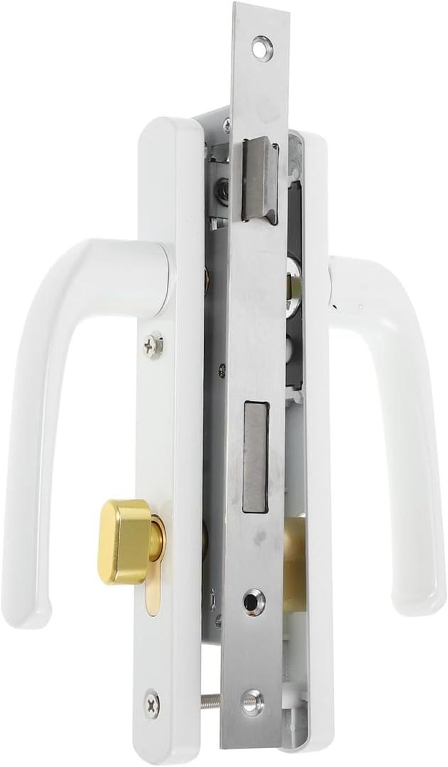 Storm Door Handle Replacement with Lock Heavy Duty Aluminum Alloy Lever Ideal for Home Apartments Hotels Black Entrance Door Handle and Lockset