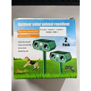 1 Pack Solar Ultrasonic Animal Repellent Outdoor, Cat Repeller Outdoor Deer Repellent Devices Motion Detection with Motion Sensor for Yard