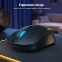 Snpurdiri 60% Wireless Gaming Keyboard and Mouse Combo,LED Backlit Rechargeable 2000mAh Battery,Small Membrane But Mechanical Feel Keyboard + Popular RGB Mice for Gaming,Business Office