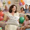 50TH Birthday Gifts for Women, Vintage 1975 Pillow Cover 18x18 Inch50 Year Old Birthday Decorations for Women, Mom, Wife, Friends, Daughter, Sister (Cover Only)