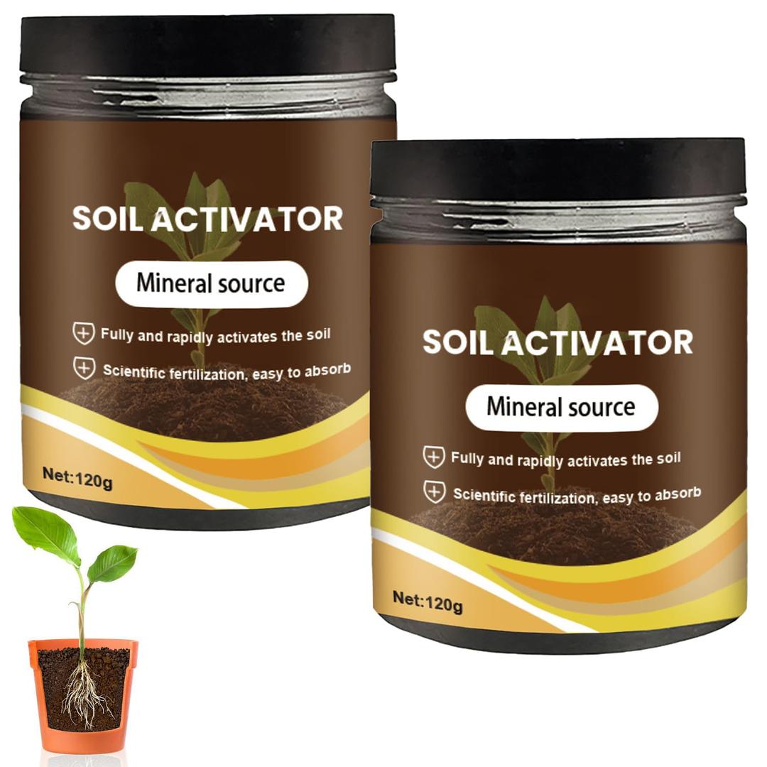 Premium Soil Activator & Liquid Fertilizer,Dirt Health Booster, Liquid Fertilizer for Indoor & Outdoor Plants for Raised Garden Beds, Potting Mix, and Seedling Compost (2 Bottle)