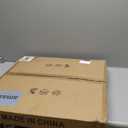 5-Rings Modern LED Chandelier Black Dimmable High Ceiling Chandelier for Dining Room with Remote Control for Foyer Living Room Entryway Staircase(D23.6, 3000K-6500K) (Medium)