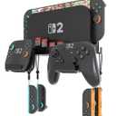 KUNSLUCK Switch 2 Wall Mount - Wall Mount Stand for Nintendo Switch 2 (2025) Console, Joy-Con, Game Cards - Space-Saving Dock with Cooling Vent Design & Easy Installation  All-in-One Wall Holder Organizer Kit