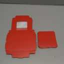 25  Kraft Paper Boxes with Window 4.13 x 4.13 x 1.18 Inch Candy Packaging, Small Gift Boxes, Soap holder, Mini Treat Packaging for Bakery Chocolate Jewelry Display(Red)