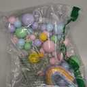 Rainbow Daisy Flower Pastel Balls Cake Topper Set - 40 Pcs, Boho Rainbow Birthday