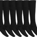 Winterlace Womens Trouser Socks, Opaque Stretchy Nylon Knee High, Many Colors, 6 or 12 Pairs