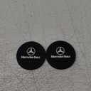 Car Cup Coaster Compatible with AMG Mercedes-Benz A-Class C-Class CLA CLS GLC GLE GLS Silicone Drink Holder Insert Recessed Non-Slip, Interior Accessories, 2.75in 2PC Black Set