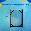 WaterWarden 4 Pool Gate, Pool Fence Gate - 30 Wide, Self-Closing and Removable Pool Door, Coordinates with 4x12 ft Outdoor Child Safety In-Ground Pool Fencing, Easy DIY Installation,Black