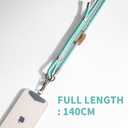 Lithosync 4-IN-1 Phone Lanyard Crossbody and Wrist Strap Kit with 2 Pack Tabs, Adjustable Phone Neck Lanyard, Anti-Theft Phone Wristlet Strap for iPhone and Most Cell Phones, Pink