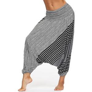 PNKJ Yoga Harem Pants Women's Drop Bottom Elastic High Waist Baggy Hippie Boho Aladdin Pants S, Pattern 6