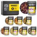 Tiesta Tea - Herbal & Rooibos Tea Sampler Dry Flight Set, Loose Leaf, No Caffeine Blend, Makes Hot & Iced, Assorted Herbal, Rooibos, Fruit Blends & More, 8 Resealable Sample Pouches (EXP 11/21/27)
