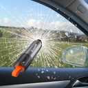 Upgraded Safety Hammer Underwater Window Breaker Emergency Escape Tool, Car Hammer Seat Belt Cutter, Instant Glass Breaker Seat Belt Cutter (Black)