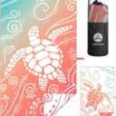 WEKAPO Microfiber Beach Towel  Ultra-Soft & Quick-Dry, Extra Large (71 x 39), Perfect for Beach, Travel & Outdoor Lightweight, Sand-Free & Vibrant Design (Gradient Coral Sea Turtle)