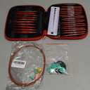 Interchangeable Knitting Needle Set with Circular Cable for Crafters, 13 Circular Knitting Needles with 4 Cable, 3-10 mm Aluminum Knitting Needles for Beginners, DIY Crafts, Red Needle Set