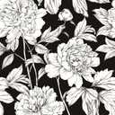 Vintage Floral Peel and Stick Wallpaper Boho Removable Self Adhesive Wall Paper for Bedroom,Kitchen Accent Wall Decorations 17.3"x236" Vintage White and Black Floral Leaf Vinyl Contact Paper
