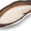 Large Ceramic Spoon Rest for Stove Top, Oyster Shell-Shaped Stable Glaze Sauce Tray Fruits Dish Porcelain Utensil Spoon Holder for Kitchen Counter Dining Table Decor Easy Clean (Beige)