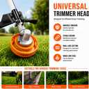 String Trimmer Head Replacement for STIHL, Husqvarna,Echo, DEWALTYellow | 15 Size Adapters for LH/RH Thread Weed Wacker | Fixed line | Yard Work Helper | 3 Steps to Load|Fit 0.080" -0.010" dia Line