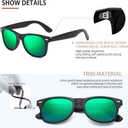 FEIDUSUN Sunglasses Men Polarized Sunglasses for Mens and Womens,Black Retro Sun Glasses Driving Fishing UV Protection