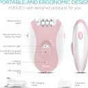 Epilator for Women, Smooth Glide Epilator for Women Face with 2 Speeds, Epilator Smooth Face Trimmer Device, Facial Hair Removal for Face Legs Arms Armpit Bikini