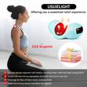 Red Light Therapy Neck Traction Pillow, Neck Stretcher for Neck Pain Relief, Cervical Traction Device for Tension Headache and Neck Hump Corrector Light Blue