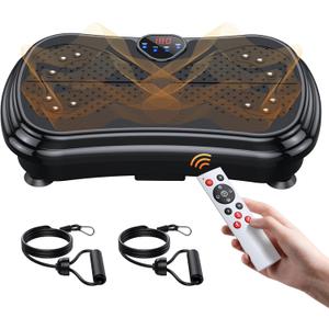 Vibration Plate Exercise Machine Weight Loss, Whole Body Vibration Plate for Lymphatic Drainage, 180 Adjustable Speeds Vibrating Plate Fitness Platform for Women Men