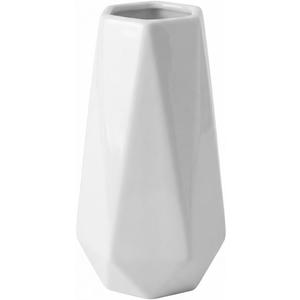 Small White Vase, 7.4 Inch Ceramic Flower Vases Minimalism Style for Modern Table Shelf Centerpiece Home Decor Fit for Housewarming, Weddings, Birthday, Thanksgiving Day, Halloween, Christmas