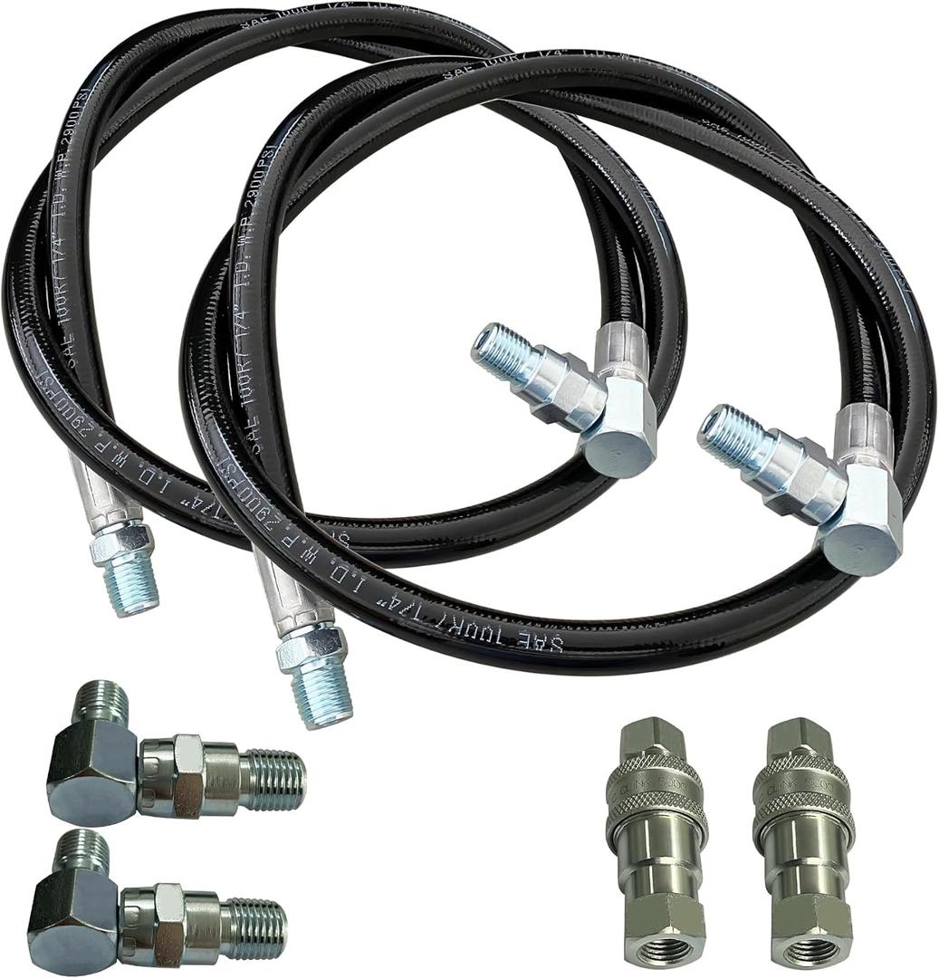 CCLINK 2900PSI E47 Meyer Power Angle Hose Fittings Compatible With E47 Meyer Snow Plow Snowplow Blade 21855 25232 21856 1304030 SNP6156 2PCS