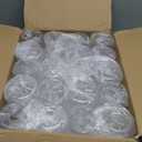 40 Pack Plastic Ribbed Wine Glasses, 14Oz Origami Disposable Wine Glasses Unbreakable Clear Plastic Cocktail Glasses Recyclable Shatterproof Reusable Wine Cups (14oz 40pack)