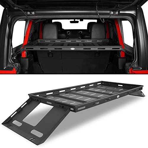 Amazon.com: Hooke Road Rear Trunk Cargo Rack Basket Tray for 2007-2025 Jeep Wrangler JK JL 4-Door Hardtops, Sturdy Steel Shelf for Camping Trip Gear : Automotive