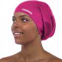 Extra Large Swim Cap - Swim Cap for Long Hair, Dreadlocks, Weaves, Hair Extensions, Braids, Curls & Afros - Silicone Swimming Cap for Women & Men, Keep Hair Dry (Rose(XL))