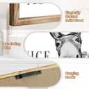 MODE HOME 14 x 11" Funny Bathroom Wall Art, Humorous Bath room Decor Wall Art with Torched Brown Wooden Frame, Decorative Bathroom Pictures Wall Decor