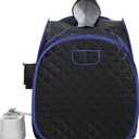 ZONEMEL Portable Steam Sauna, Full Body Home Sauna Spa, 1 Person or 2 Person Share Saunas, 2L Steam Generator with Remote Control (Black, L 33.5x W 32.3x H 41.7)