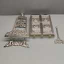 Ihvan Online Metal Quran Box With Stand, Kaaba Door Motif, Islamic Decorations for Home, Muslim Home & Table Decor, Perfect Gifts, Color: Silver