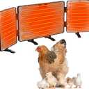 Smart Chicken Coop Heater, 260 Watts 3-in-1 Foldable Chick Heater Built-in Adaptive Temperature Sensor, Chicken Coop Heater for Winter, Coop Heater Adaptable to Timer and Temp Controllers,Black