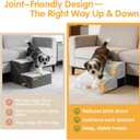 Topmart High Density Foam Pet Steps 2 Tiers,11.8" High,Non-Slip Dog Stairs