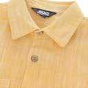 JOGAL Boys Chambray Shirts Short Sleeve Button Down Casual Cotton Woven Shirt with Two Pockets for Kids 6-14 Years