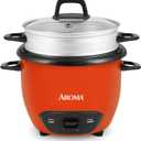 AROMA 3-Cup (UnCooked) / 1.5Qt / 6-Cup Cooked Rice & Grain Cooker (ARC-743-1NGOR)