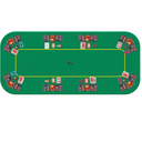 VIVOHOME 79 x 36 Inch Foldable 8-Player Texas Poker Card Tabletop Layout Portable Anti-Slip Rubber Board Game Mat with Cup Holders and Carrying Bag