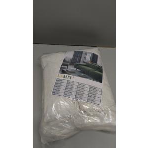 LAMIT 108 inch Semi Sheer Linen Curtains for Living Room, Back Tab and Rod Pocket Cream Curtains Light Filtering Country Rustic Neutral Drapes for Bedroom/Farmhouse, 2 Panels, 52 x 108 Inch