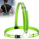 Zacro LED Reflective Vest with Chest Light 500LM, 5 RGB Colors High Visibility Rechargeable Light Up Running Vest IPX4 Night Safety Running Gear for Dog Walking, Cycling, Adjustable for Men Women Kids