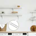 CroBlissful 20 Pcs Adjustable Shelf Brackets for Double Track System Closet Organization Heavy Duty Wire Shelf Brackets(White,14.5 Inch)