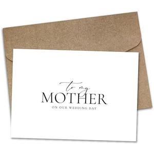 2 x Wedding Day Card for My Mother, To My Mother On Our Wedding Day,From Bride and Groom gifts