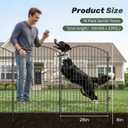 3-Layer Garden Fence with Gate 10 Panel 40in H×23ft L