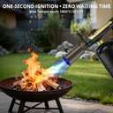 Powerful Propane Torch Gun, Cooking Torch with One-Touch Max Fire, Adjustable Culinary Torch for Searing Steak, Sous Vide, BBQ and Campfire Starter, Gold & Black(Tank Not Included)