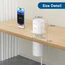 BTU Pop Up Outlet for Countertop with 15W Wireless Charger, 20W USB C Fast Charging & 4 AC Outlet, 3 1/2 Hole Desk Charging Station Pop Out Outlet for Office, Conference, Kitchen Use