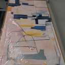 Artexist Pink Abstract Canvas Wall Art 24"x48" Office Decor Framed Wall Decor