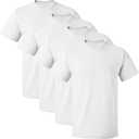 Fruit of The Loom Men's Premium Tag-Free Cotton Undershirts (Large, Regular - Crew - 4 Pack White)